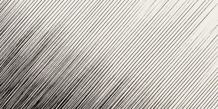 Abstract background featuring thin diagonal black lines on a white surface creating a minimalist geometric pattern with high contrast texture for modern graphic design projects and creative digital ba