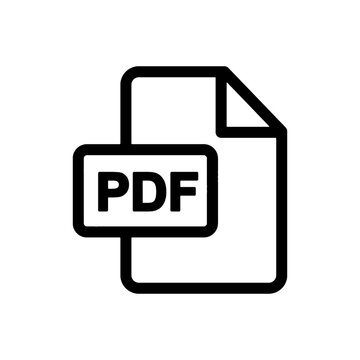 PDF File Icons. Document Format Symbol Vector Illustration.