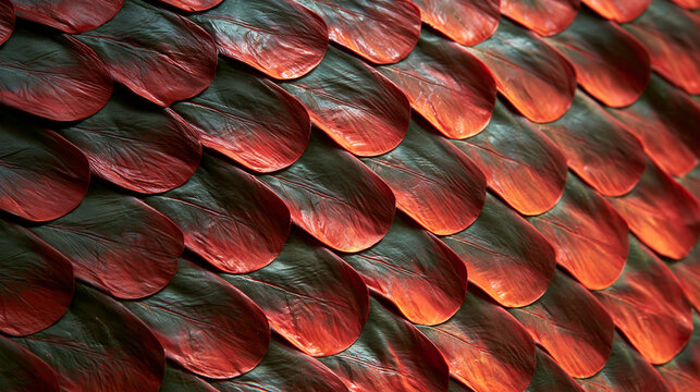 Red Dragon Scales Abstract Texture Pattern Background
