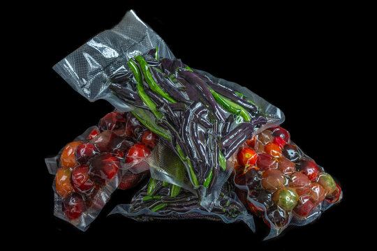 Colorful Vegetables in Vacuum Packs