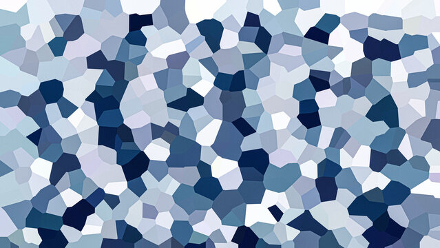 Abstract blue mosaic polygon background, modern geometric crystallize pattern, frosted glass texture backdrop