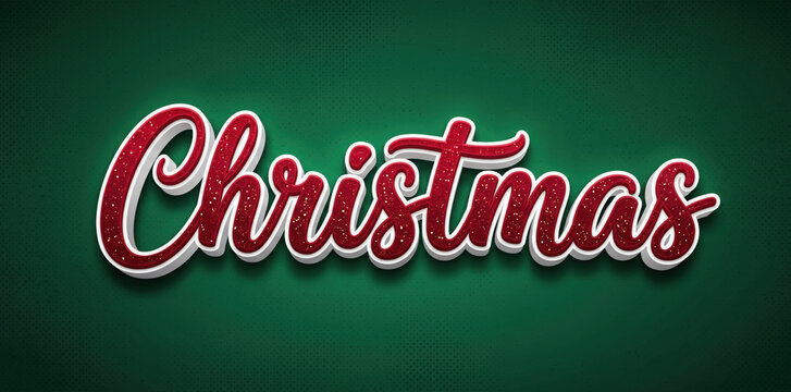Merry christmas text effect