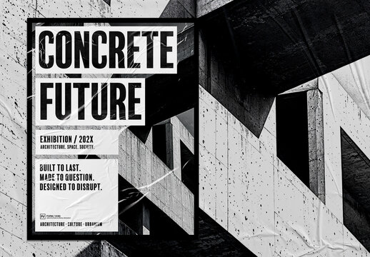 Brutalist Structural Noise Poster Layout