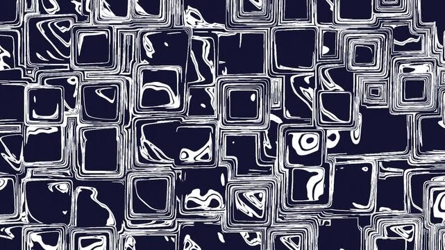 Squares pattern animation. Flat background