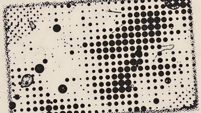 Vintage halftone dot pattern texture overlay, retro comic book screen print effect background, distressed monochrome halftone grid design for graphic video editing