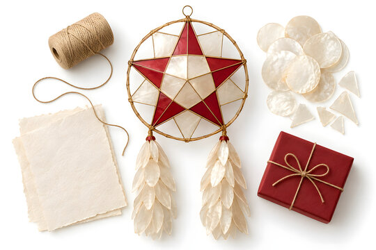 Filipino Parol Lantern Christmas Gift Flat Lay