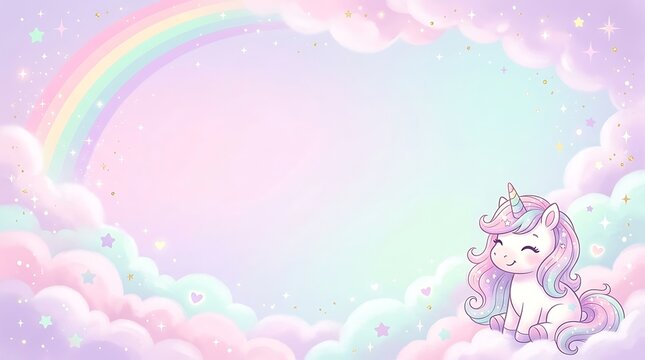 birthday theme card for girl unicorn theme
