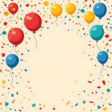 invitation card for kids balloons theme