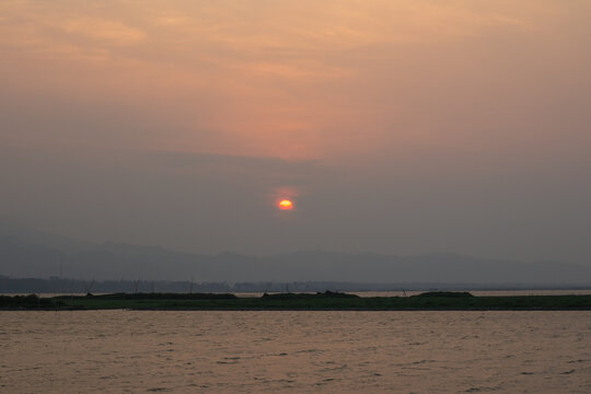 Sunset Over a Calm Lake