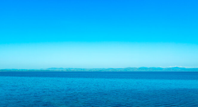 Tropical Nature ocean and summer sea water with beautiful bright sunlight. Perfect for summer vacation and travel background