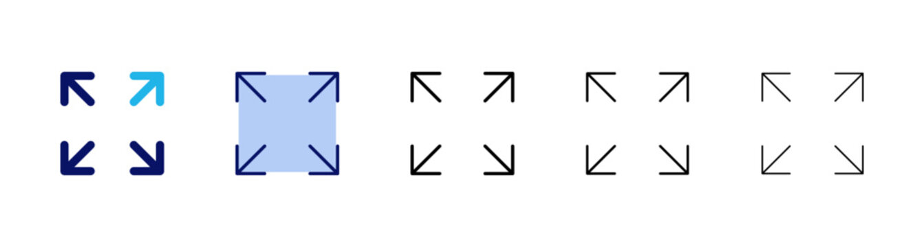 Fullscreen Icon vector. Expand to full screen sign and symbol. Arrows symbol