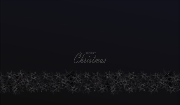 Merry Christmas 2027. A festive garland of shimmering silver snowflakes