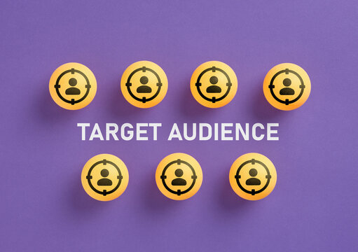 Target audience concept identifying customer segments for marketing