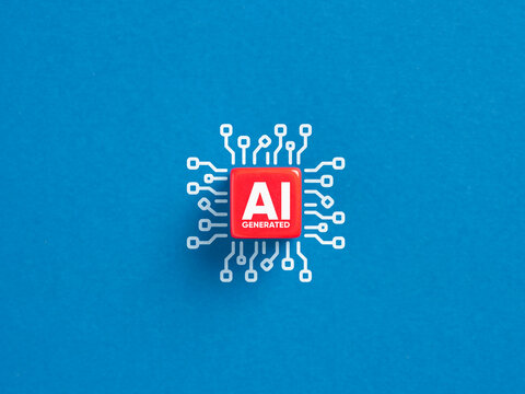 AI Generated Technology, AI Generated Content Label and Transparency Concept