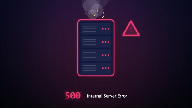 Internal Server Error Motion Graphic Animation