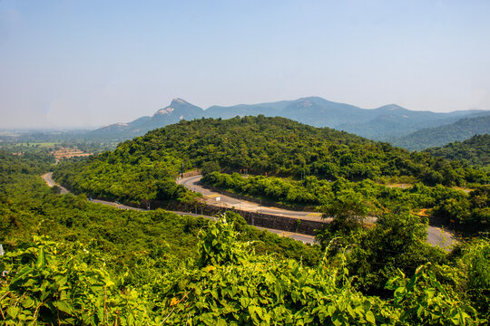 Scenic Winding Road Through the Lush Green Ayodhya Hills of Purulia, West Bengal, India