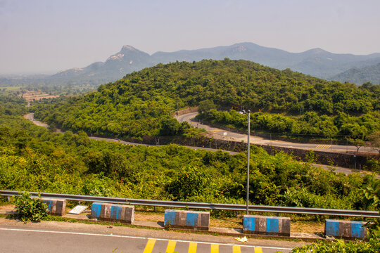 Scenic Winding Road Through the Lush Green Ayodhya Hills of Purulia, West Bengal, India