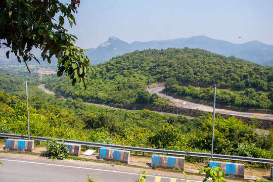 Scenic Winding Road Through the Lush Green Ayodhya Hills of Purulia, West Bengal, India
