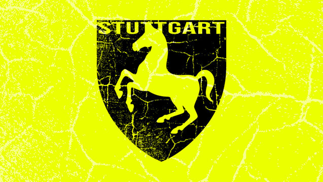 Stuttgart city symbol, color vector illustration