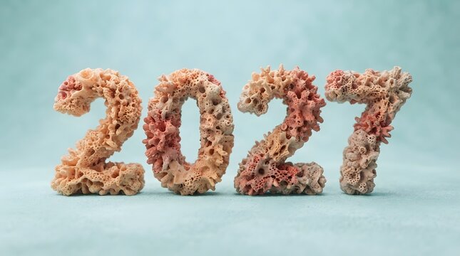 A captivating textured representation of the year 2027 symbolizing future possibilities and innovative design concepts