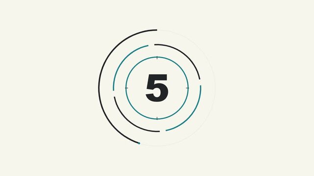Minimalist Animated Countdown Timer from 8 to 3