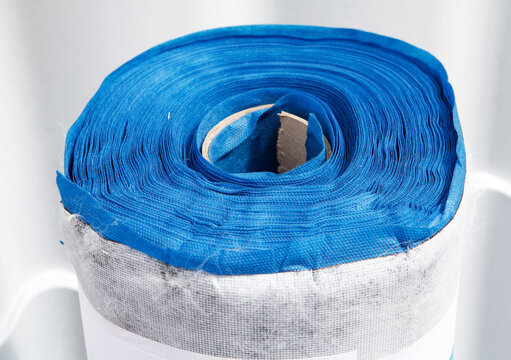 Spunbond Nonwoven Fabric Roll Isolated on White Background