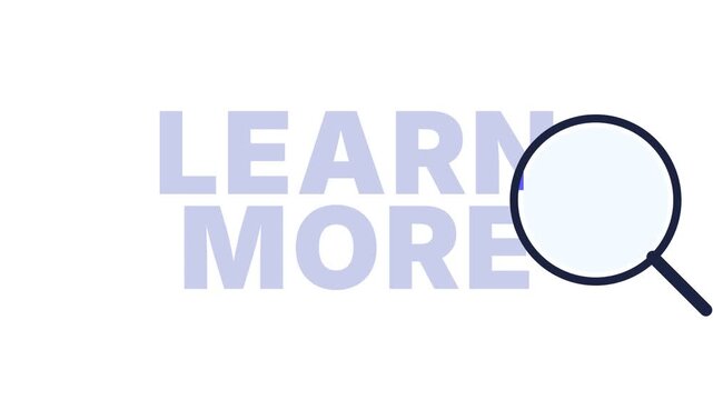 Blue Purple Text Learn More Button Hover Effect Animation