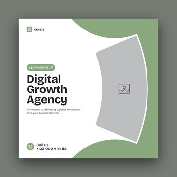 Digital marketing social media post web banner design template