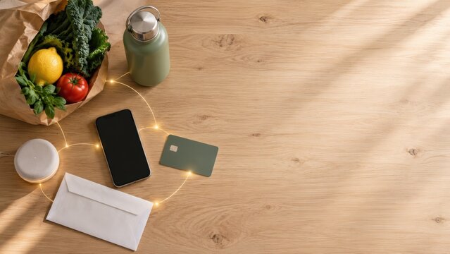 Smartphone Connecting Savings Payment and Home Energy Costs With AI