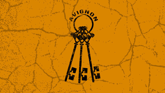 Avignon symbol, color vector illustration