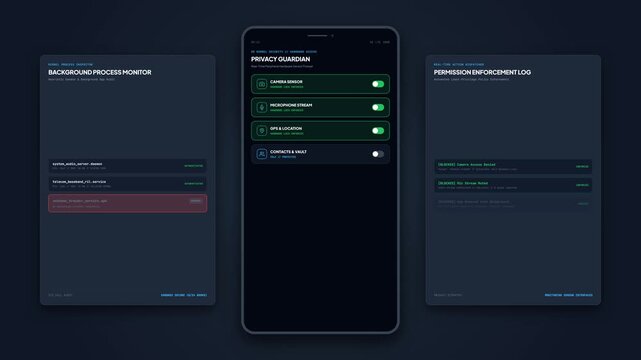 Smartphone Privacy Interface Blocks Unauthorized Sensor Access