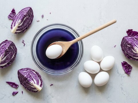 dyeing Easter eggs with natural dyes