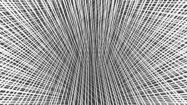 Elegant overlapping white and gray lines create a sophisticated abstract composition with intricate visual depth art
