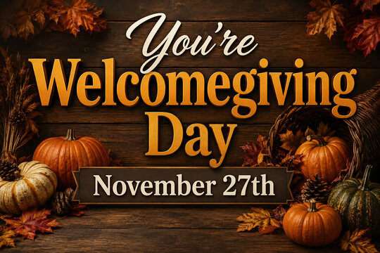 You're Welcoming Day November 27th