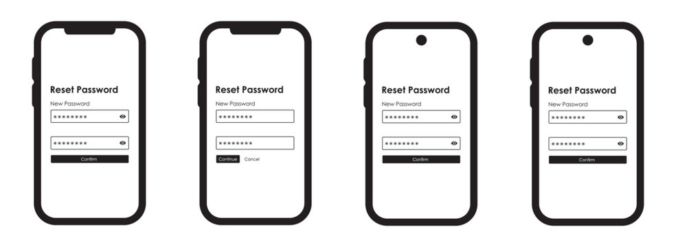 Reset account password on phone icon
