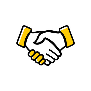 Business handshake icon representing partnership agreement and trust.