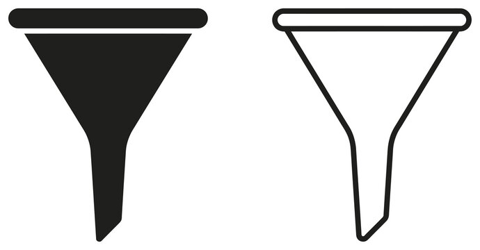 Conical funnel with wide opening and narrow tube for pouring liquids.
