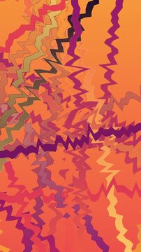 Jagged solar rays emanate from a fiery center vertically in an energetic 3D render with orange and crimson tones, evoking fierce passion for mobile promo teasers