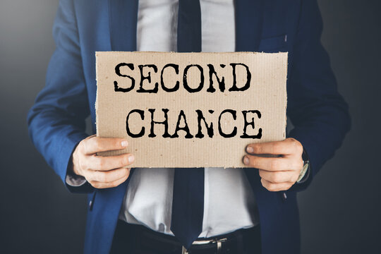 paper with the words 'SECOND CHANCE'