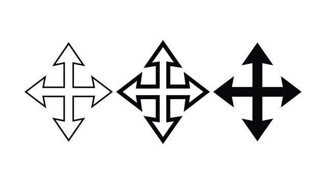 Four directional arrows icon for interface navigation