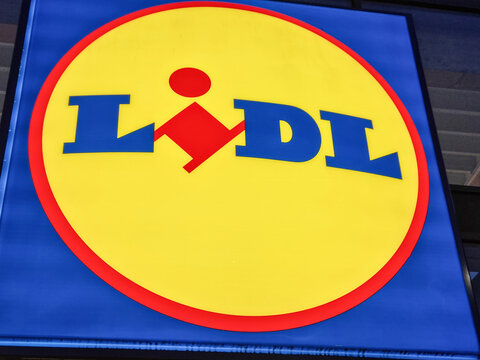 LIDL SIGN at Night