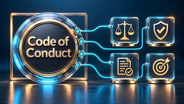 Digital Code of Conduct Network with Integrated Legal and Security Compliance Nodes