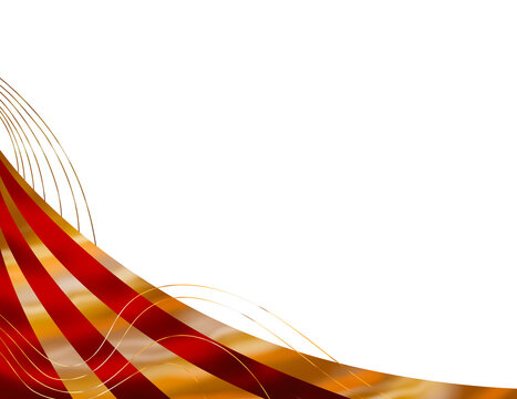Red and Gold Certificate Corner Border Background Element