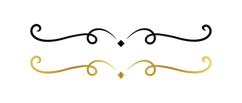 Elegant decorative flourishes vintage style swirls and embellishments for design projects