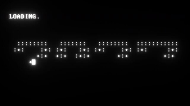 2027 New Year Retro Computer ASCII Typography Loading Animation