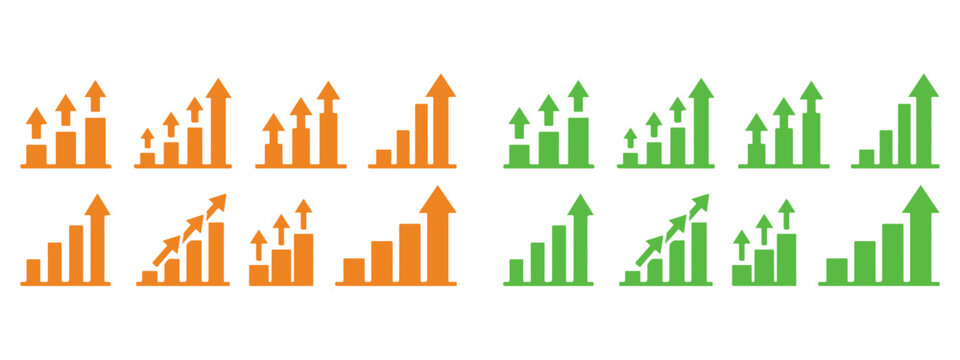 Financial growth comparison charts showing increasing trends and positive results