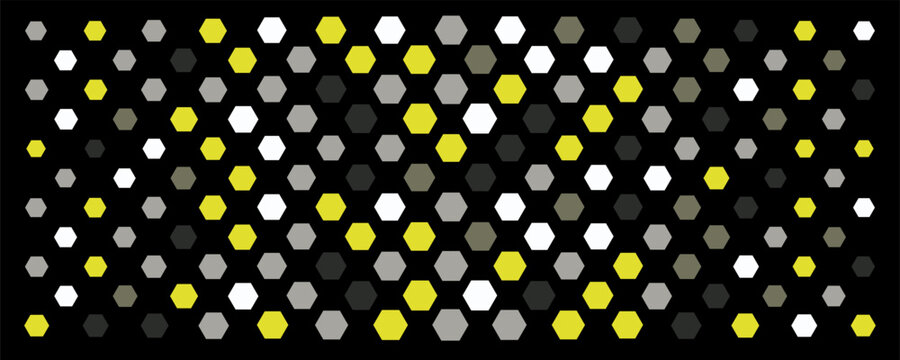 Hexagon hex line and pattern halftone texture with vector digital simple. Honeycomb gradient fabric and technology fade abstract with corporate filled design.