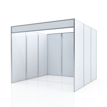 Modular Booth with Side Enclosure. 3D Rendering