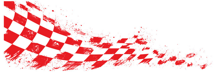 Fototapeta na wymiar Distressed Checkered Racing Flag Pattern with Weathered Grunge Texture, Scratched Squares and Dynamic Motorsport Finish Line Background Vector Illustration