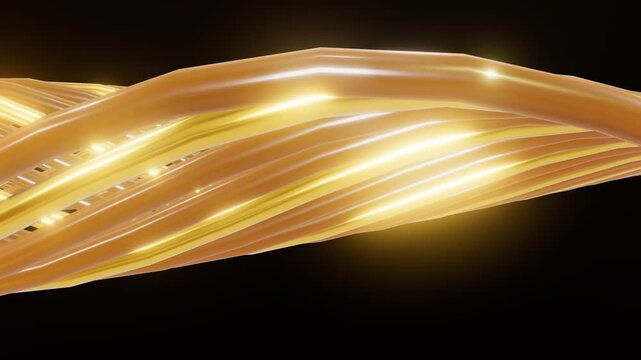 24K Molten Gold and Matte Black Titanium Luxury Executive Waves Loop 4K